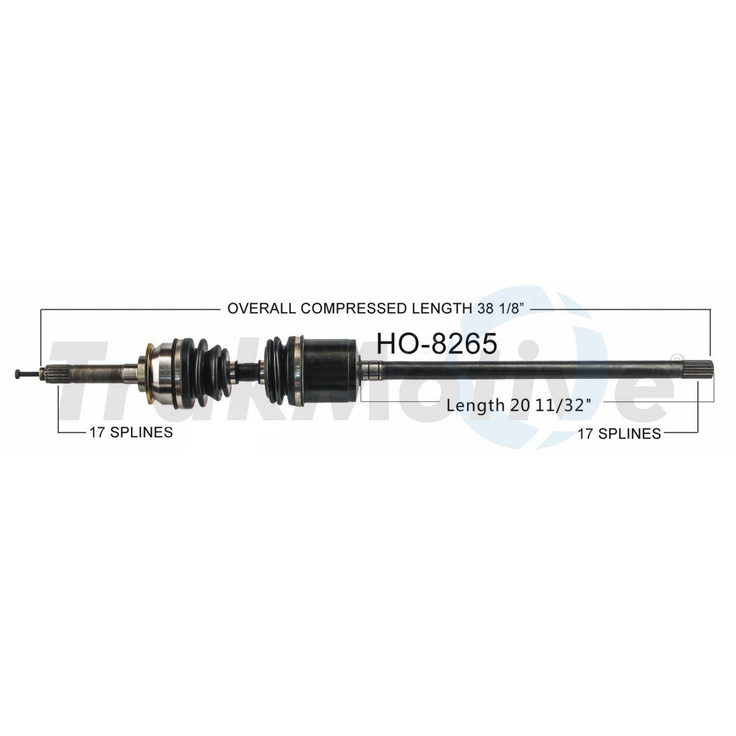 TrakMotive HO8265 - CV Axle Shaft TrakMotive HO8265 CV Axle Shaft product image 1 of 3