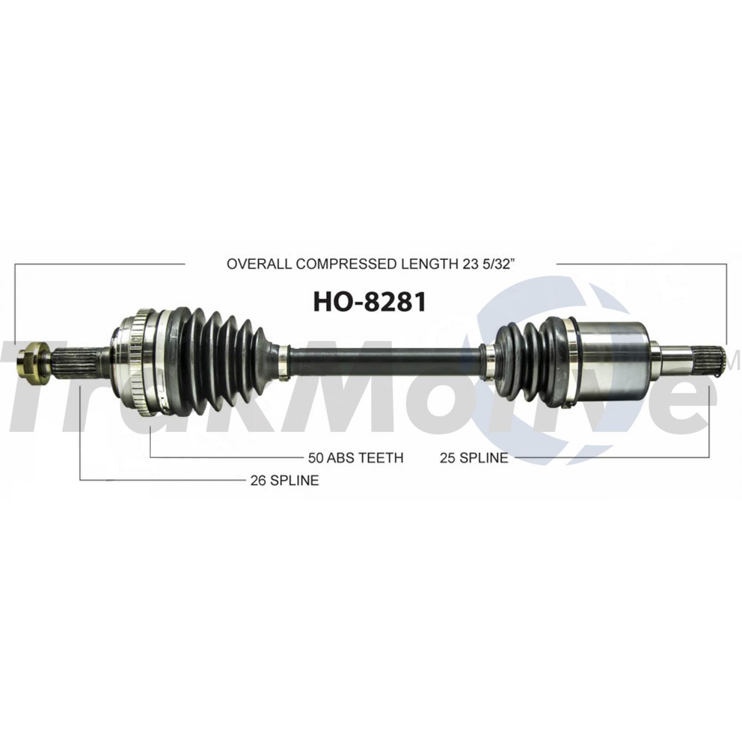 TrakMotive HO8281 - CV Axle Shaft TrakMotive HO8281 CV Axle Shaft product image 1 of 3
