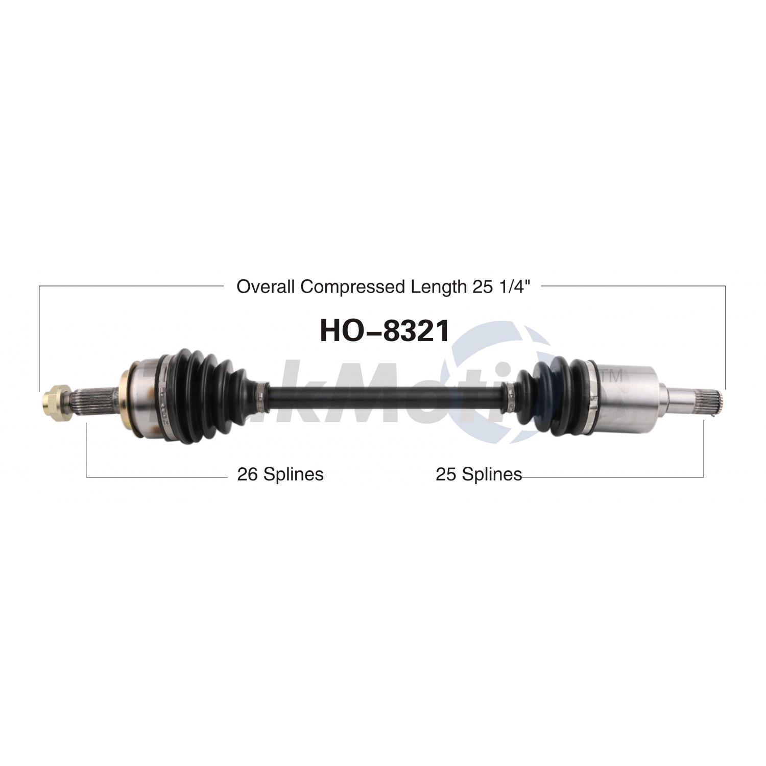 TrakMotive HO8321 - CV Axle Shaft TrakMotive HO8321 CV Axle Shaft product image 1 of 3