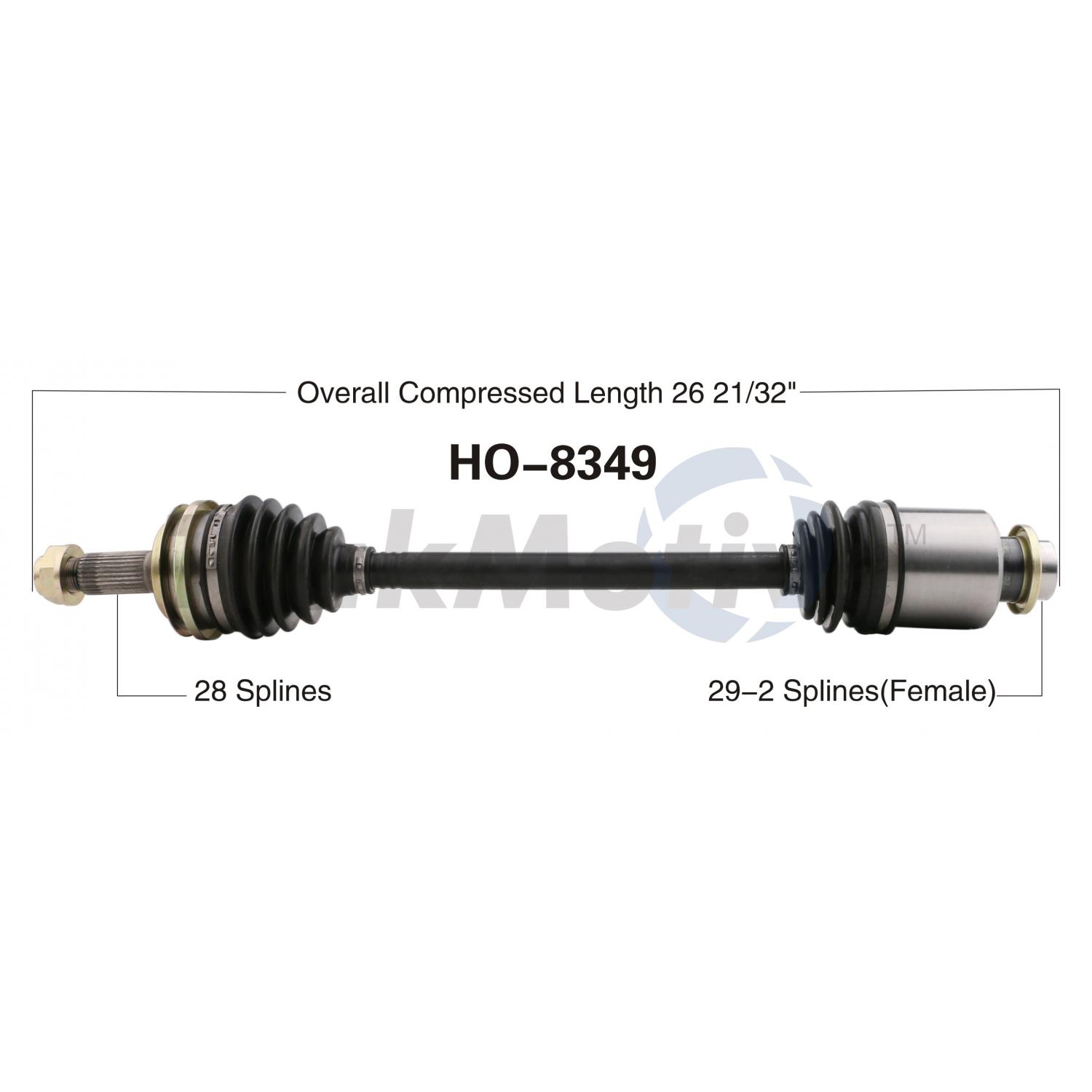 TrakMotive HO8349 - CV Axle Shaft TrakMotive HO8349 CV Axle Shaft product image 1 of 3