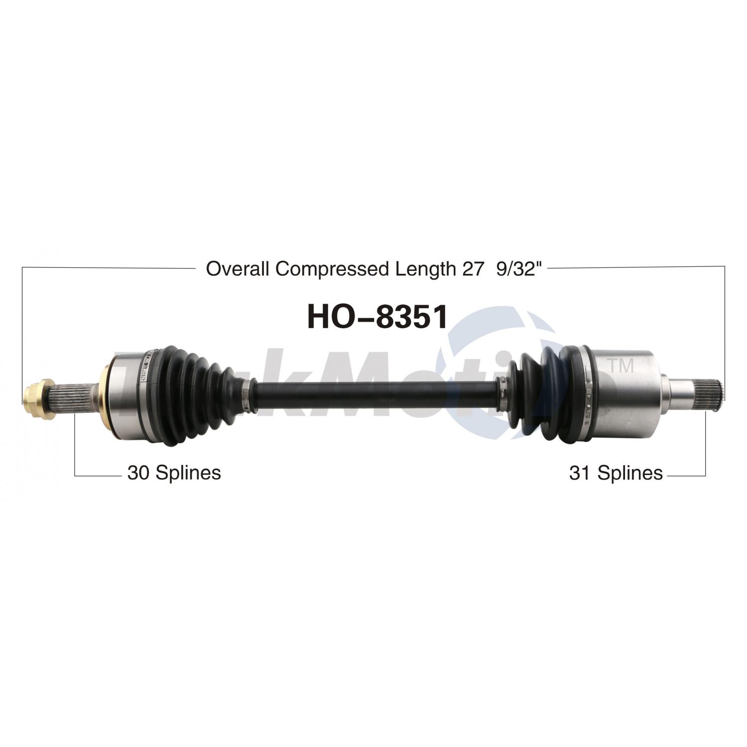 TrakMotive HO8351 - CV Axle Shaft TrakMotive HO8351 CV Axle Shaft product image 1 of 3