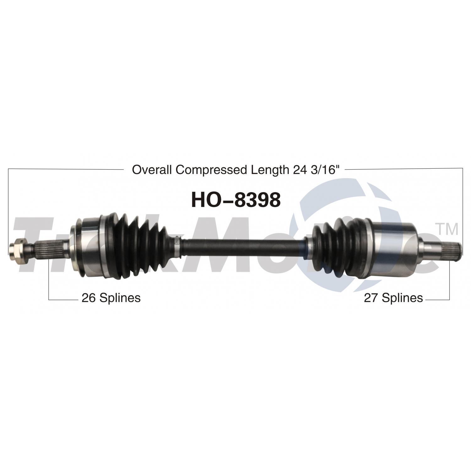 TrakMotive HO8398 - CV Axle Shaft TrakMotive HO8398 CV Axle Shaft product image 1 of 3