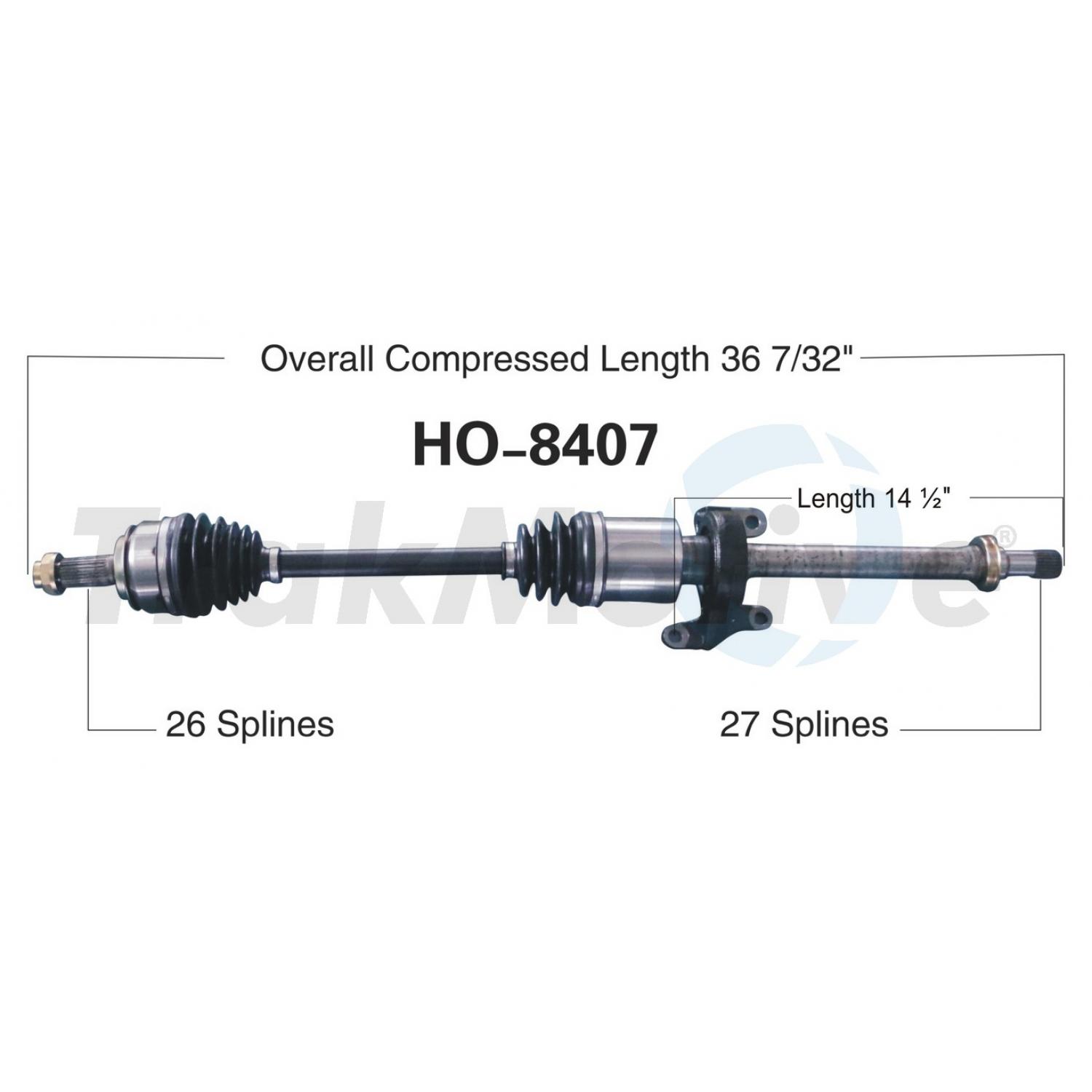 TrakMotive HO8407 - CV Axle Shaft TrakMotive HO8407 CV Axle Shaft product image 1 of 3
