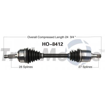 TrakMotive HO8412 CV Axle Shaft product image 1 of 3