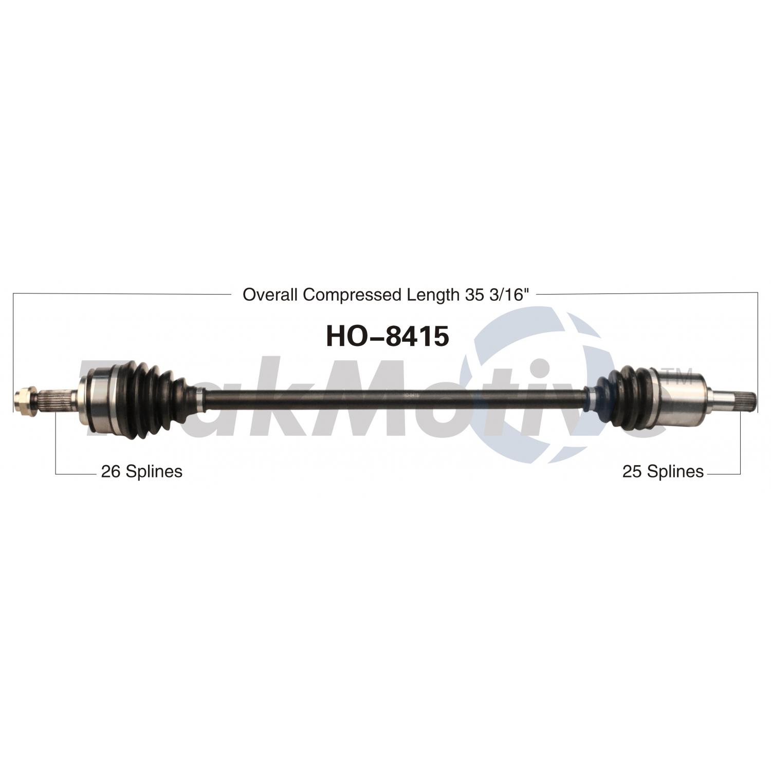 TrakMotive HO8415 CV Axle Shaft product image 1 of 3