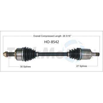 TrakMotive HO8542 - CV Axle Shaft TrakMotive HO8542 CV Axle Shaft product image 1 of 3