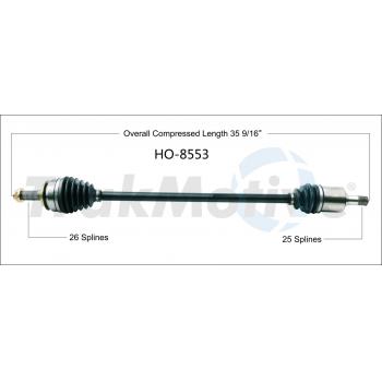 TrakMotive HO8553 - CV Axle Shaft TrakMotive HO8553 CV Axle Shaft product image 1 of 3