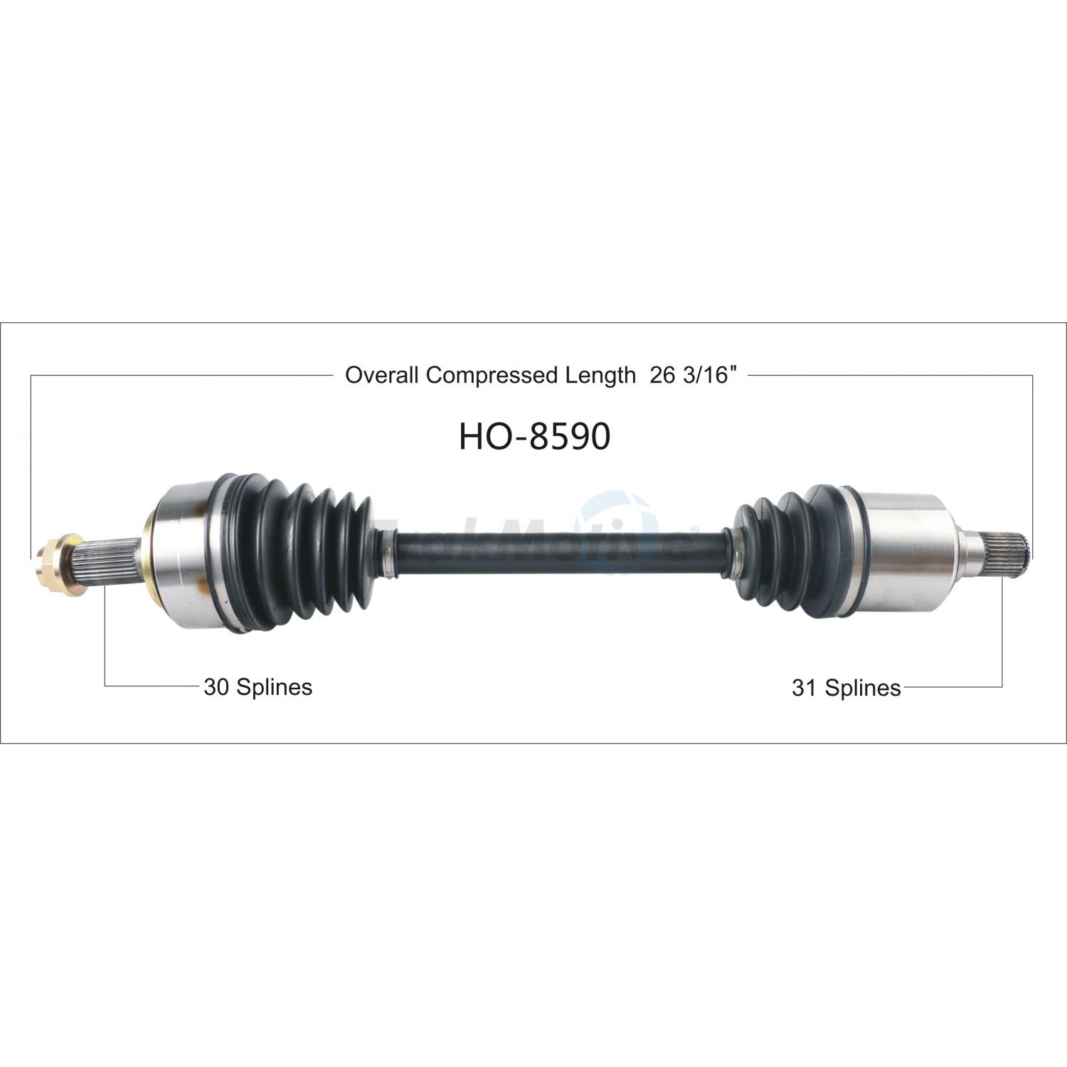 TrakMotive HO8590 - CV Axle Shaft TrakMotive HO8590 CV Axle Shaft product image 1 of 3