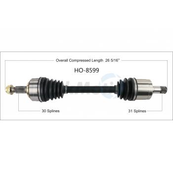 TrakMotive HO8599 CV Axle Shaft product image 1 of 3