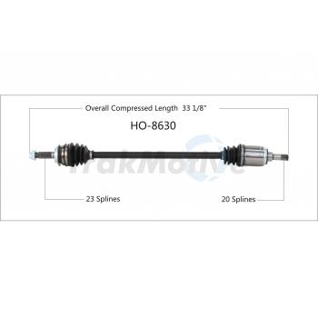 TrakMotive HO8630 CV Axle Shaft product image 1 of 3