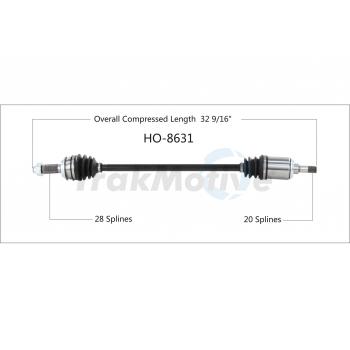 TrakMotive HO8631 CV Axle Shaft product image 1 of 3
