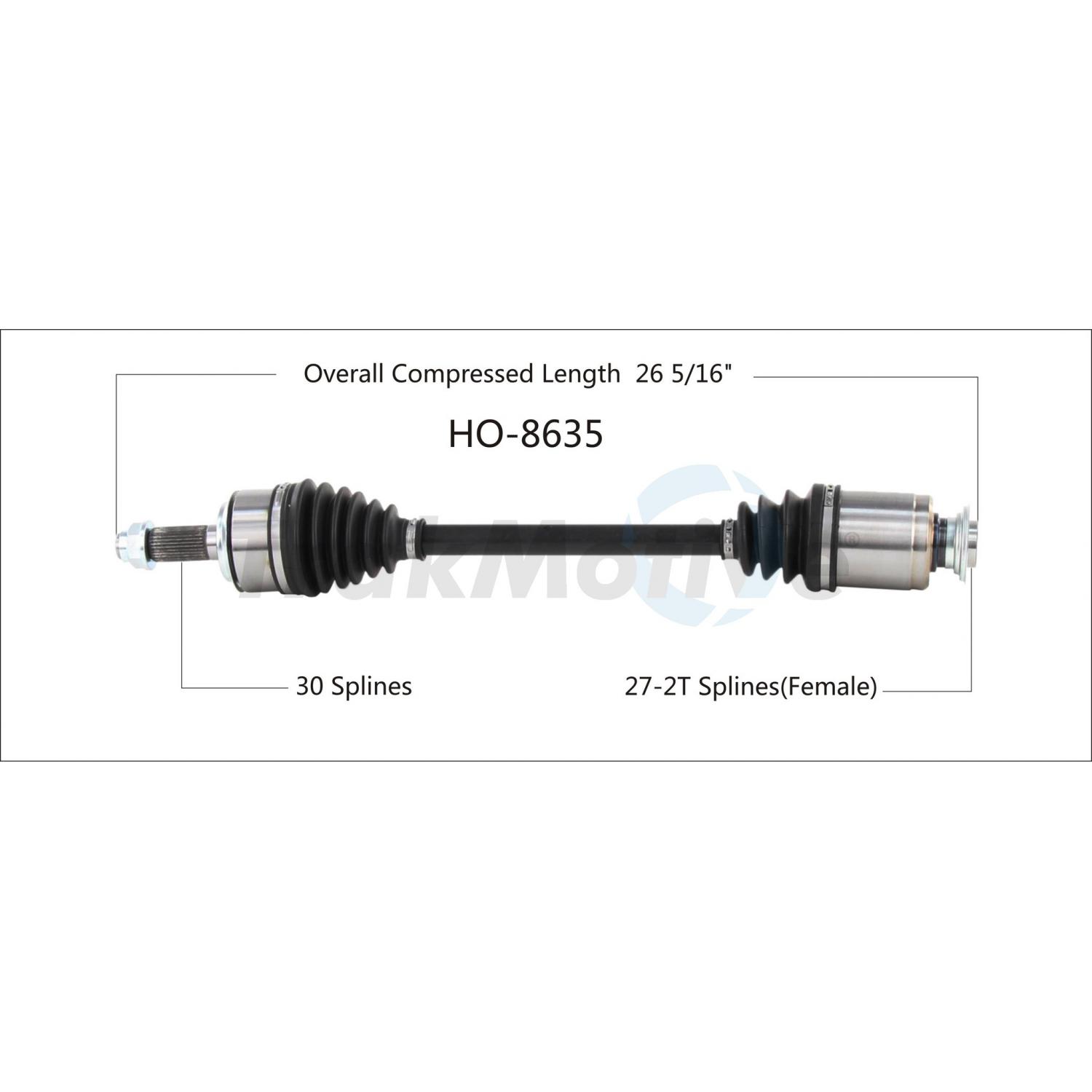 TrakMotive HO8635 - CV Axle Shaft TrakMotive HO8635 CV Axle Shaft product image 1 of 3