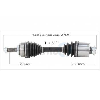 TrakMotive HO8636 CV Axle Shaft product image 1 of 3