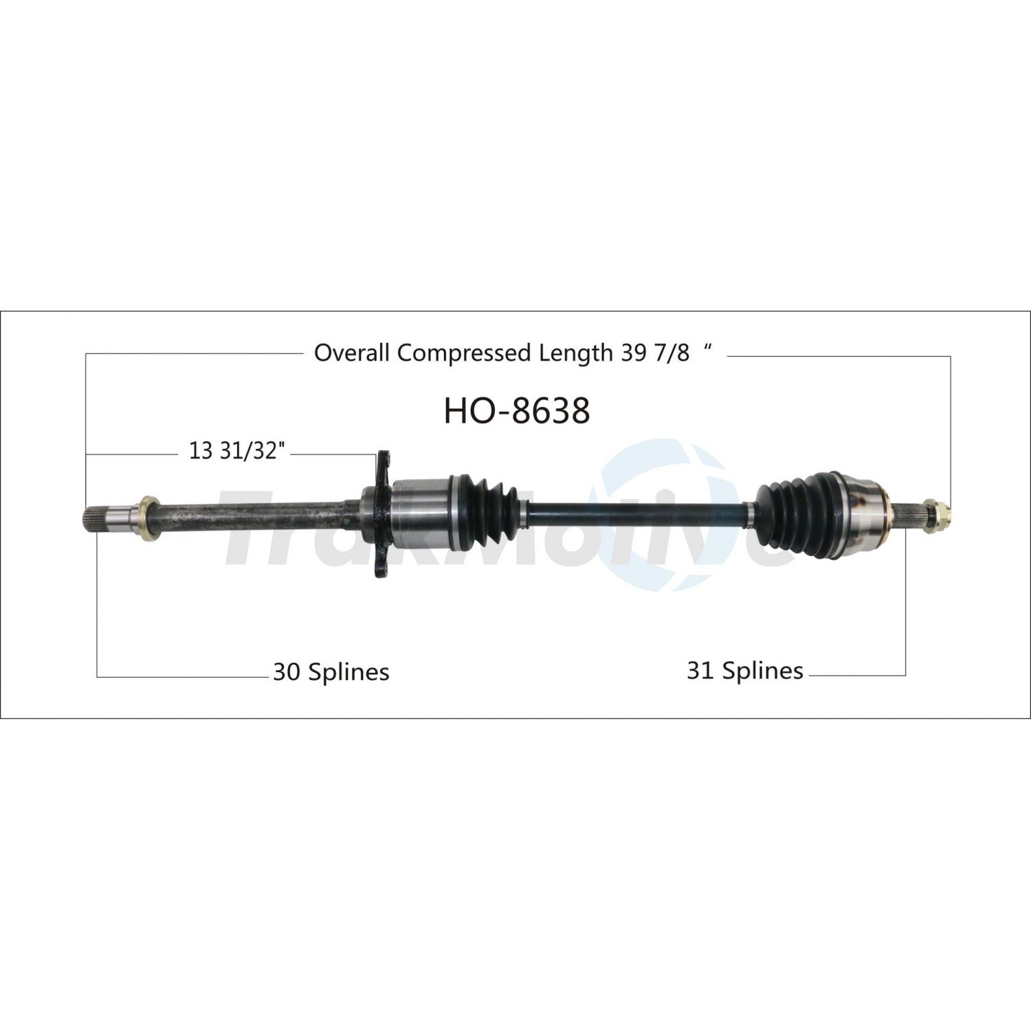 TrakMotive HO8638 CV Axle Shaft product image 1 of 3