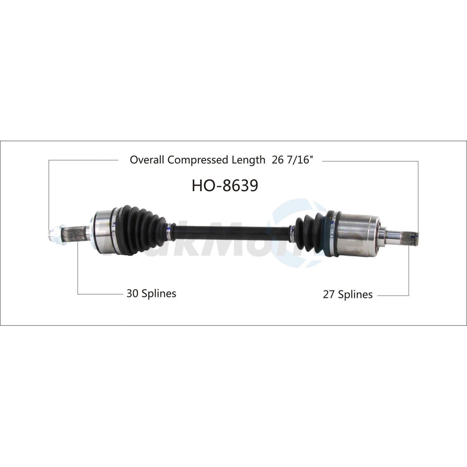 TrakMotive HO8639 - CV Axle Shaft TrakMotive HO8639 CV Axle Shaft product image 1 of 3