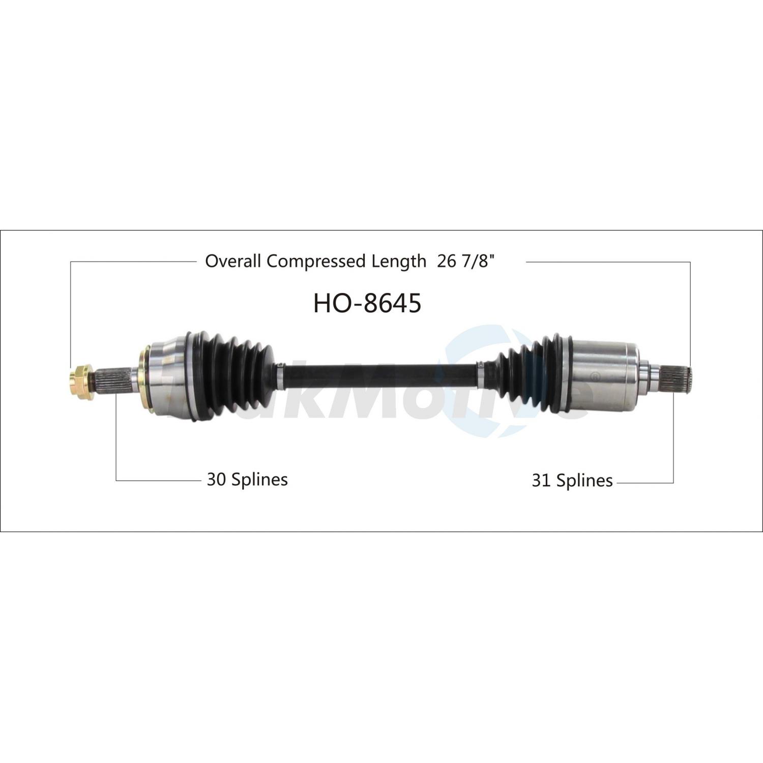 TrakMotive HO8645 - CV Axle Shaft TrakMotive HO8645 CV Axle Shaft product image 1 of 3