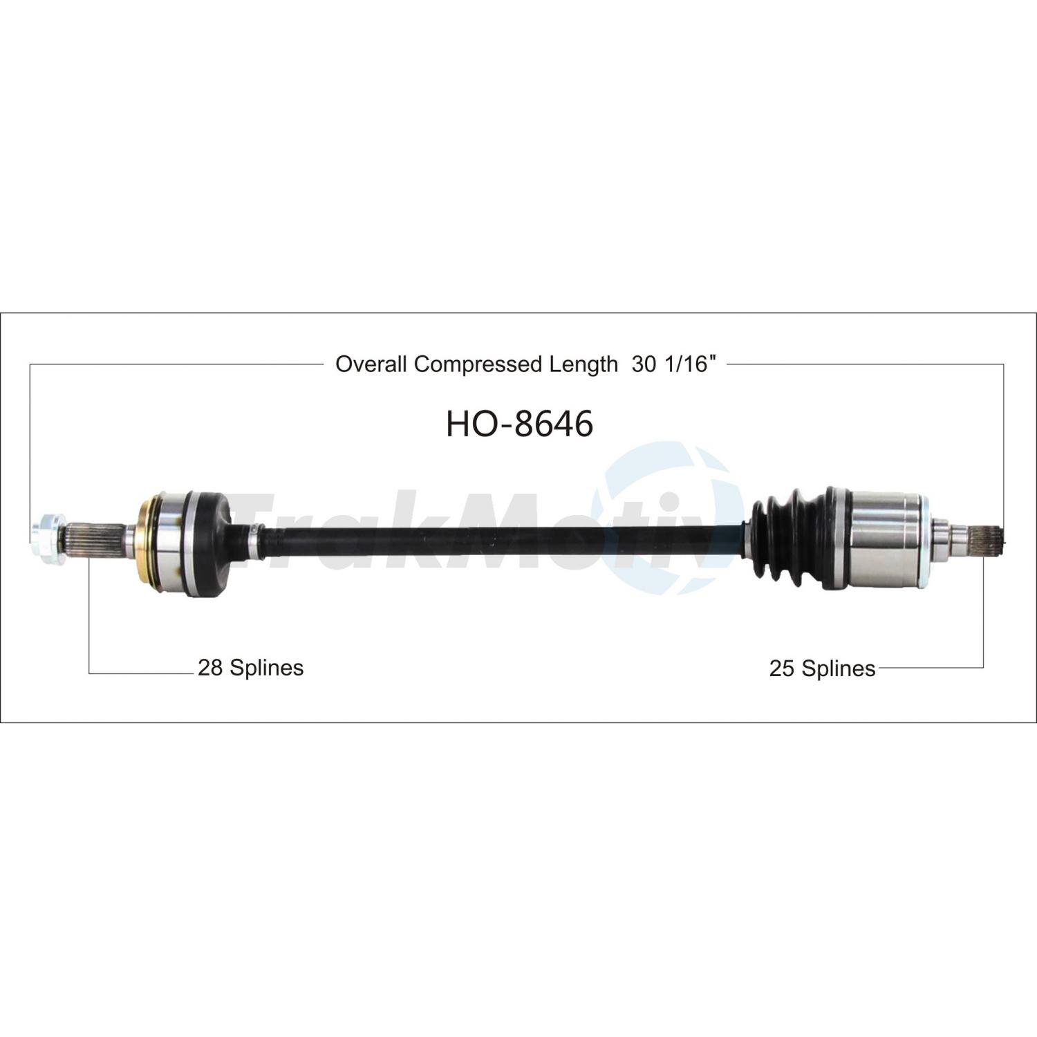 TrakMotive HO8646 - CV Axle Shaft TrakMotive HO8646 CV Axle Shaft product image 1 of 3
