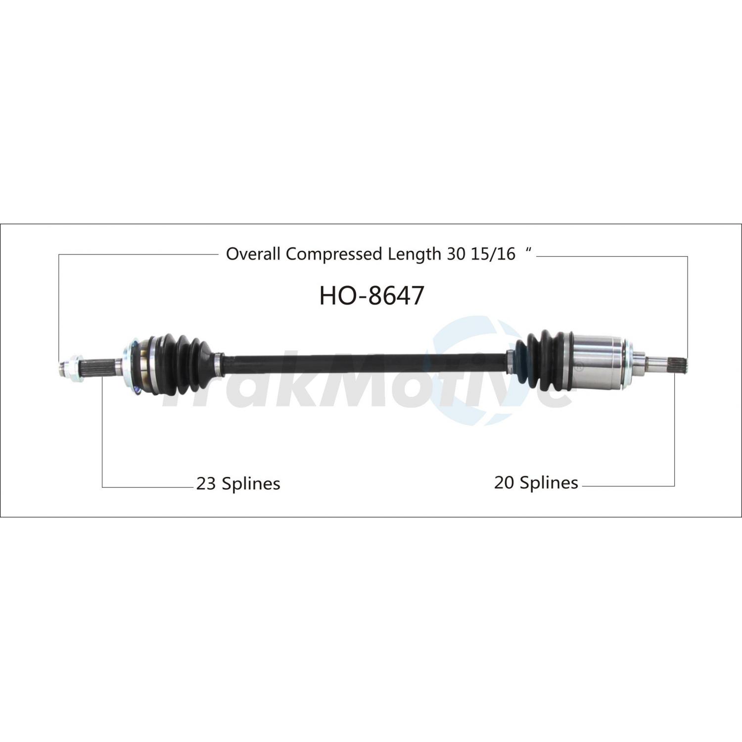 TrakMotive HO8647 - CV Axle Shaft TrakMotive HO8647 CV Axle Shaft product image 1 of 3