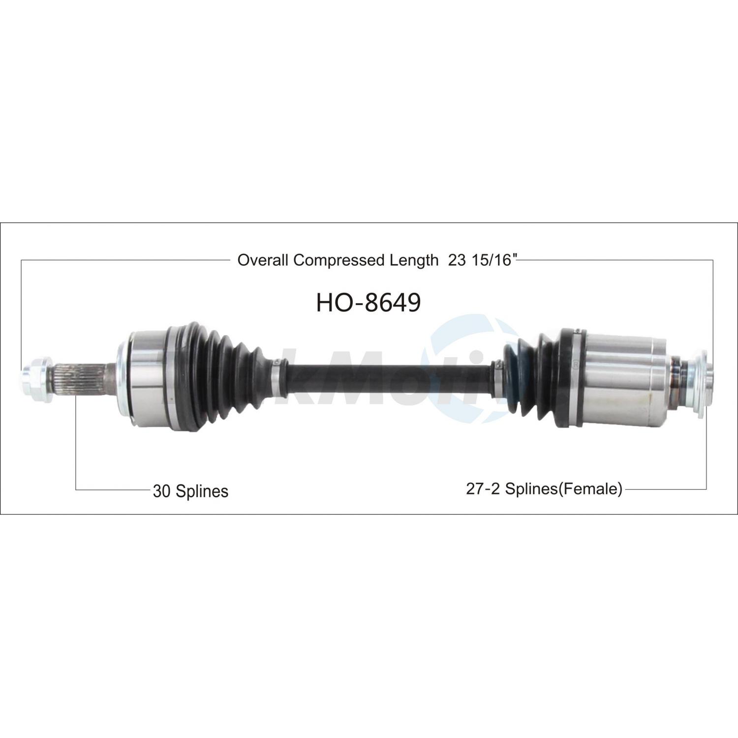 TrakMotive HO8649 - CV Axle Shaft TrakMotive HO8649 CV Axle Shaft product image 1 of 3