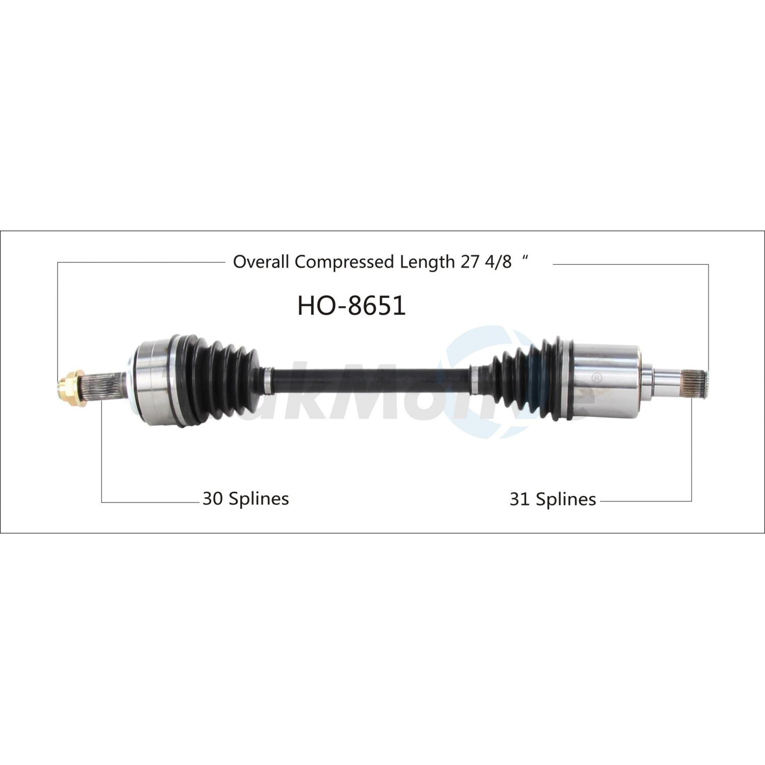 TrakMotive HO8651 - CV Axle Shaft TrakMotive HO8651 CV Axle Shaft product image 1 of 3