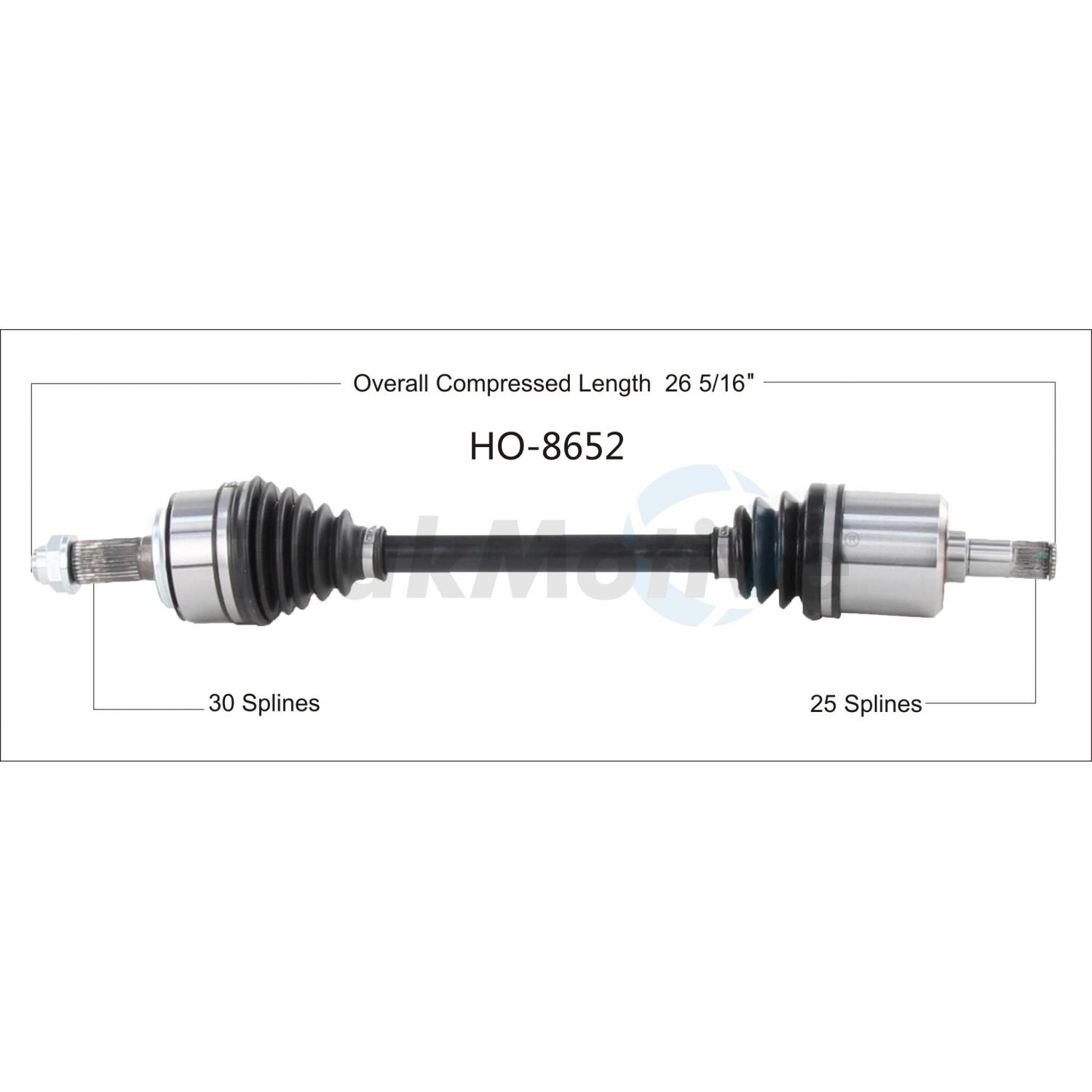 TrakMotive HO8652 - CV Axle Shaft TrakMotive HO8652 CV Axle Shaft product image 1 of 3