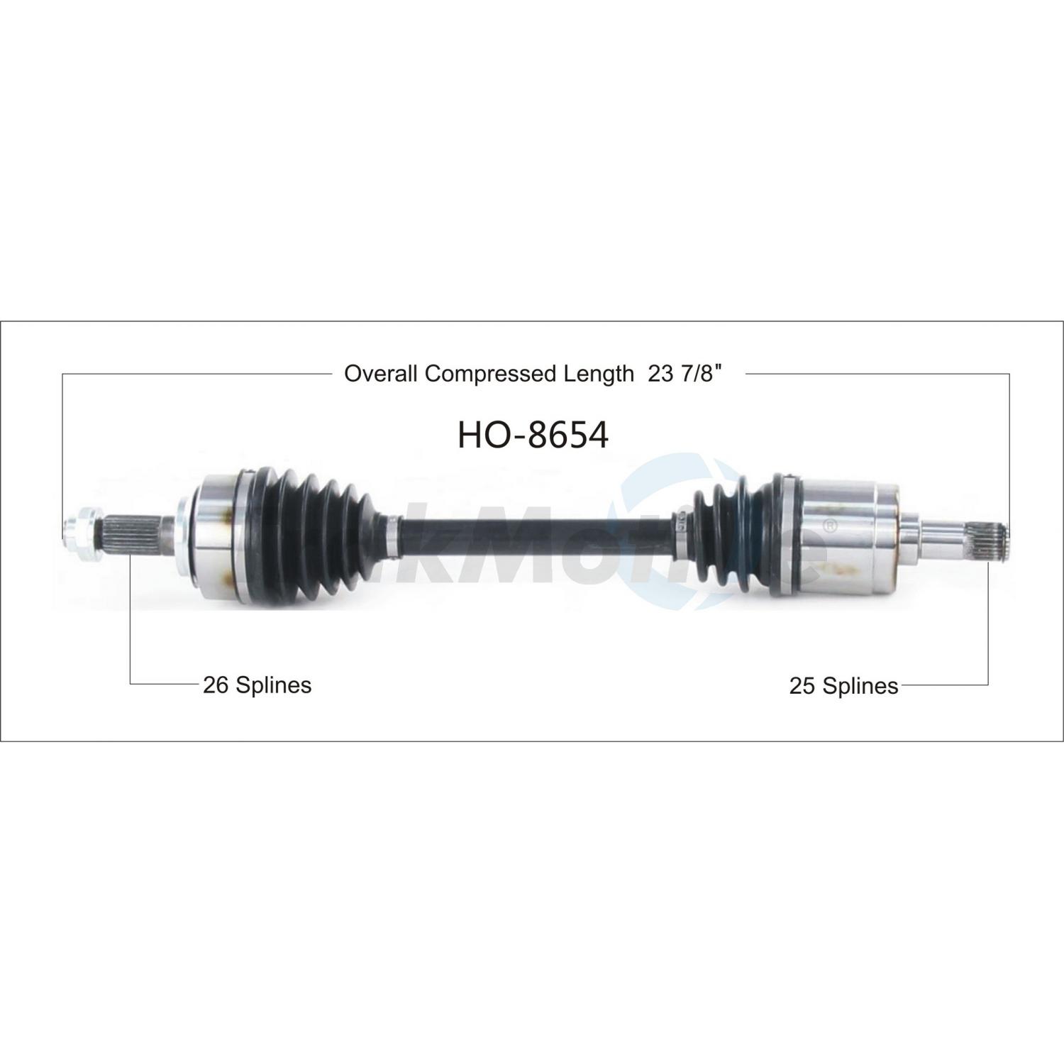 TrakMotive HO8654 - CV Axle Shaft TrakMotive HO8654 CV Axle Shaft product image 1 of 3