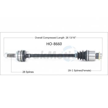 TrakMotive HO8660 CV Axle Shaft product image 1 of 3