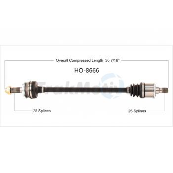 TrakMotive HO8666 CV Axle Shaft product image 1 of 3