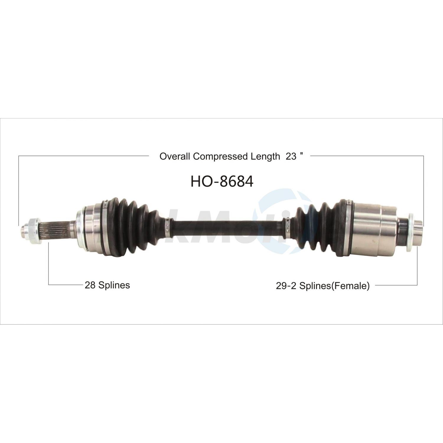 TrakMotive HO8684 CV Axle Shaft product image 1 of 3