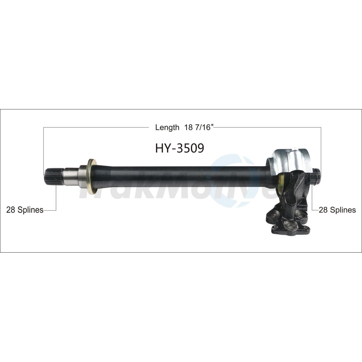 TrakMotive HY3509 - CV Intermediate Shaft TrakMotive HY3509 CV Intermediate Shaft product image 1 of 3