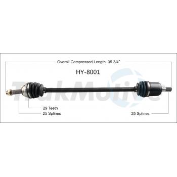 TrakMotive HY8001 - CV Axle Shaft TrakMotive HY8001 CV Axle Shaft product image 1 of 3