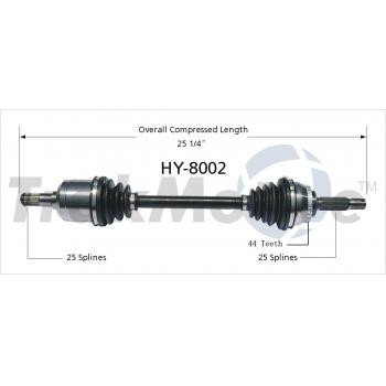 TrakMotive HY8002 CV Axle Shaft product image 1 of 3