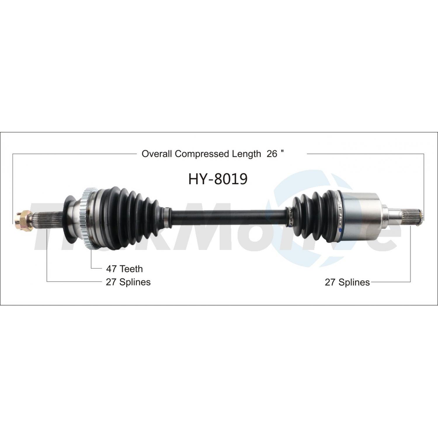 TrakMotive HY8019 - CV Axle Shaft TrakMotive HY8019 CV Axle Shaft product image 1 of 3