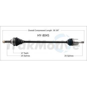 TrakMotive HY8045 - CV Axle Shaft TrakMotive HY8045 CV Axle Shaft product image 1 of 3