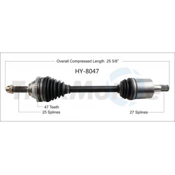TrakMotive HY8047 CV Axle Shaft product image 1 of 3