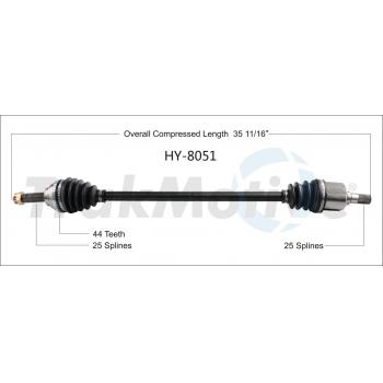 TrakMotive HY8051 CV Axle Shaft product image 1 of 3