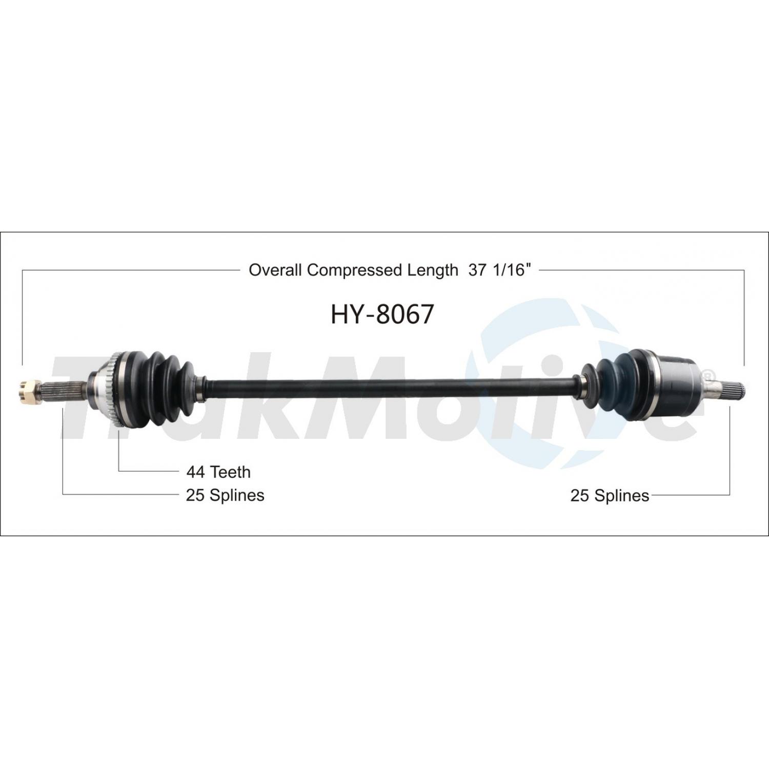 TrakMotive HY8067 - CV Axle Shaft TrakMotive HY8067 CV Axle Shaft product image 1 of 3