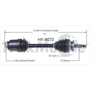 TrakMotive HY8073 CV Axle Shaft product image 1 of 3