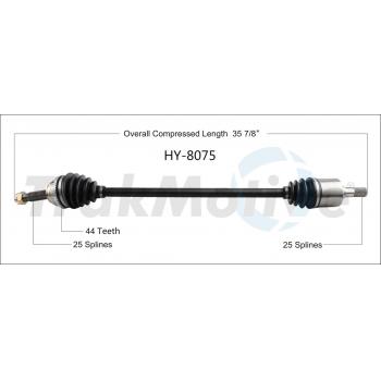 TrakMotive HY8075 CV Axle Shaft product image 1 of 3
