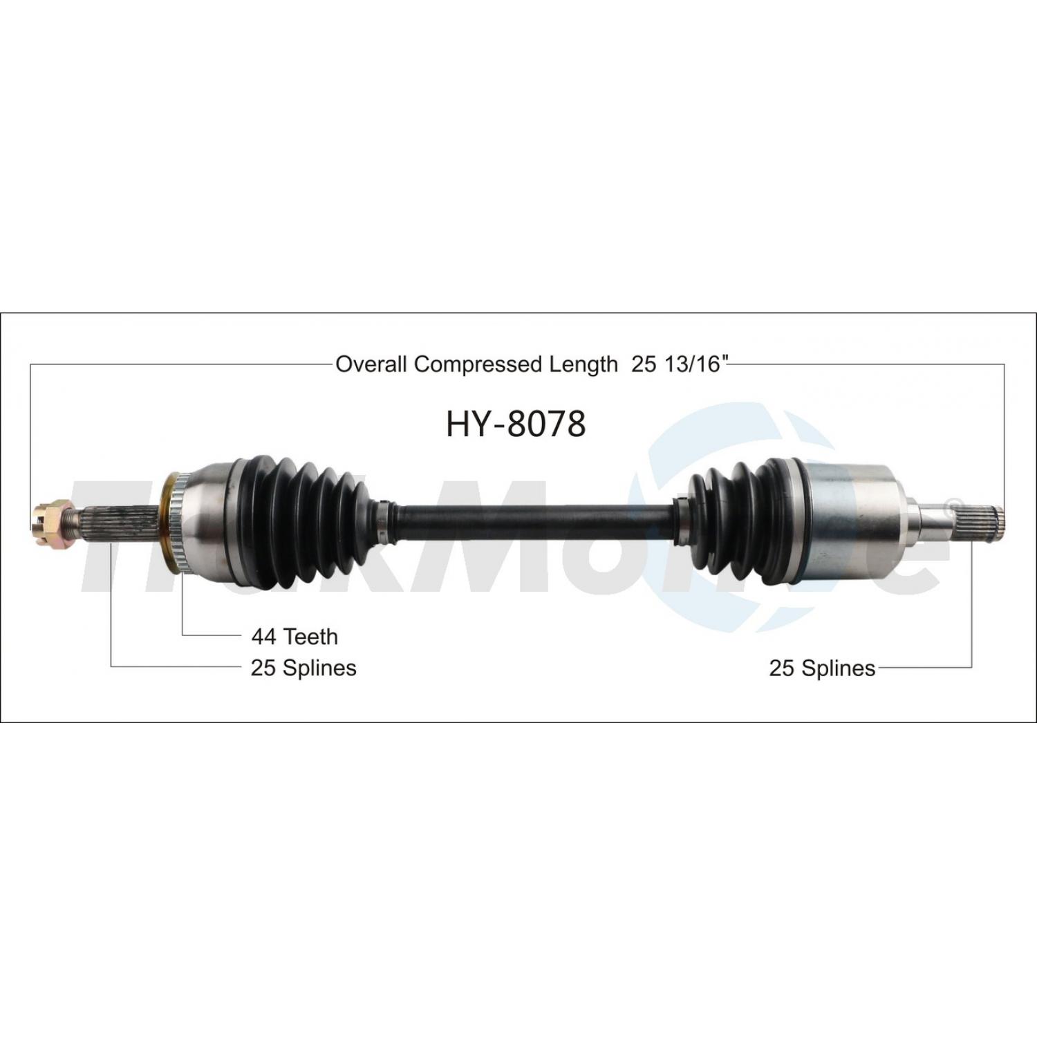 TrakMotive HY8078 - CV Axle Shaft TrakMotive HY8078 CV Axle Shaft product image 1 of 3