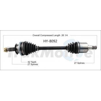 TrakMotive HY8092 CV Axle Shaft product image 1 of 3