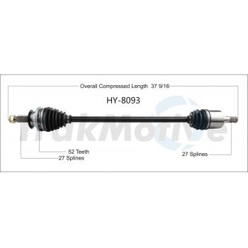 TrakMotive HY8093 CV Axle Shaft product image 1 of 3