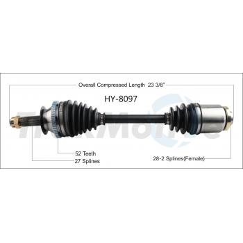 TrakMotive HY8097 CV Axle Shaft product image 1 of 3