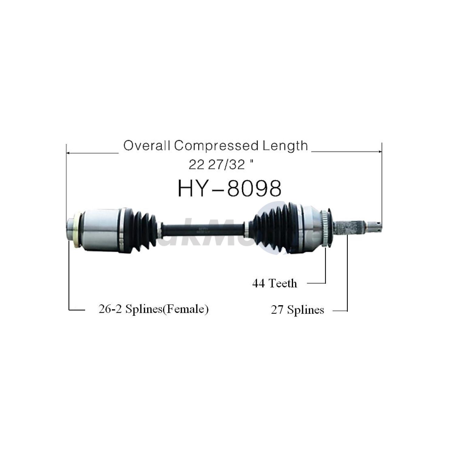 TrakMotive HY8098 - CV Axle Shaft TrakMotive HY8098 CV Axle Shaft product image 1 of 3