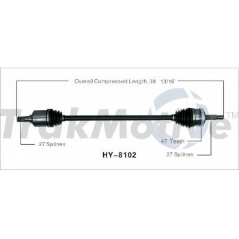 TrakMotive HY8102 CV Axle Shaft product image 1 of 3