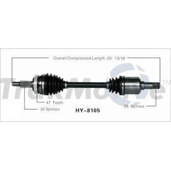 TrakMotive HY8105 - CV Axle Shaft TrakMotive HY8105 CV Axle Shaft product image 1 of 3