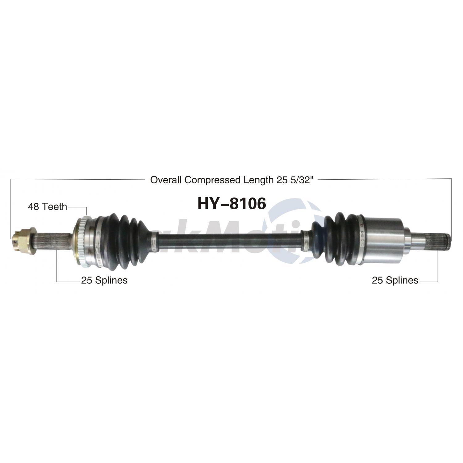 TrakMotive HY8106 - CV Axle Shaft TrakMotive HY8106 CV Axle Shaft product image 1 of 3