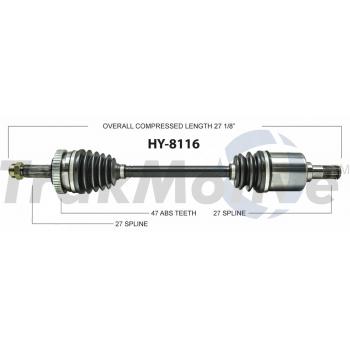 TrakMotive HY8116 CV Axle Shaft product image 1 of 3