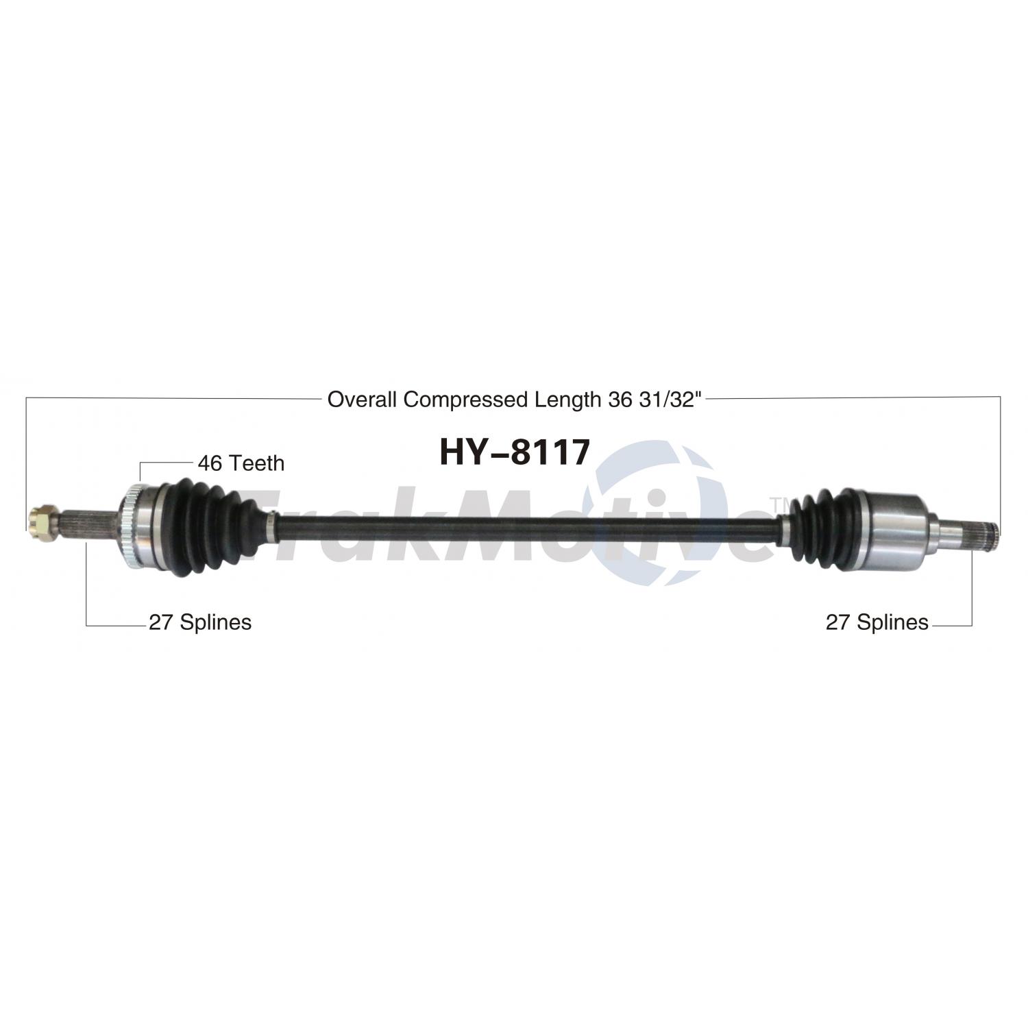 TrakMotive HY8117 - CV Axle Shaft TrakMotive HY8117 CV Axle Shaft product image 1 of 3