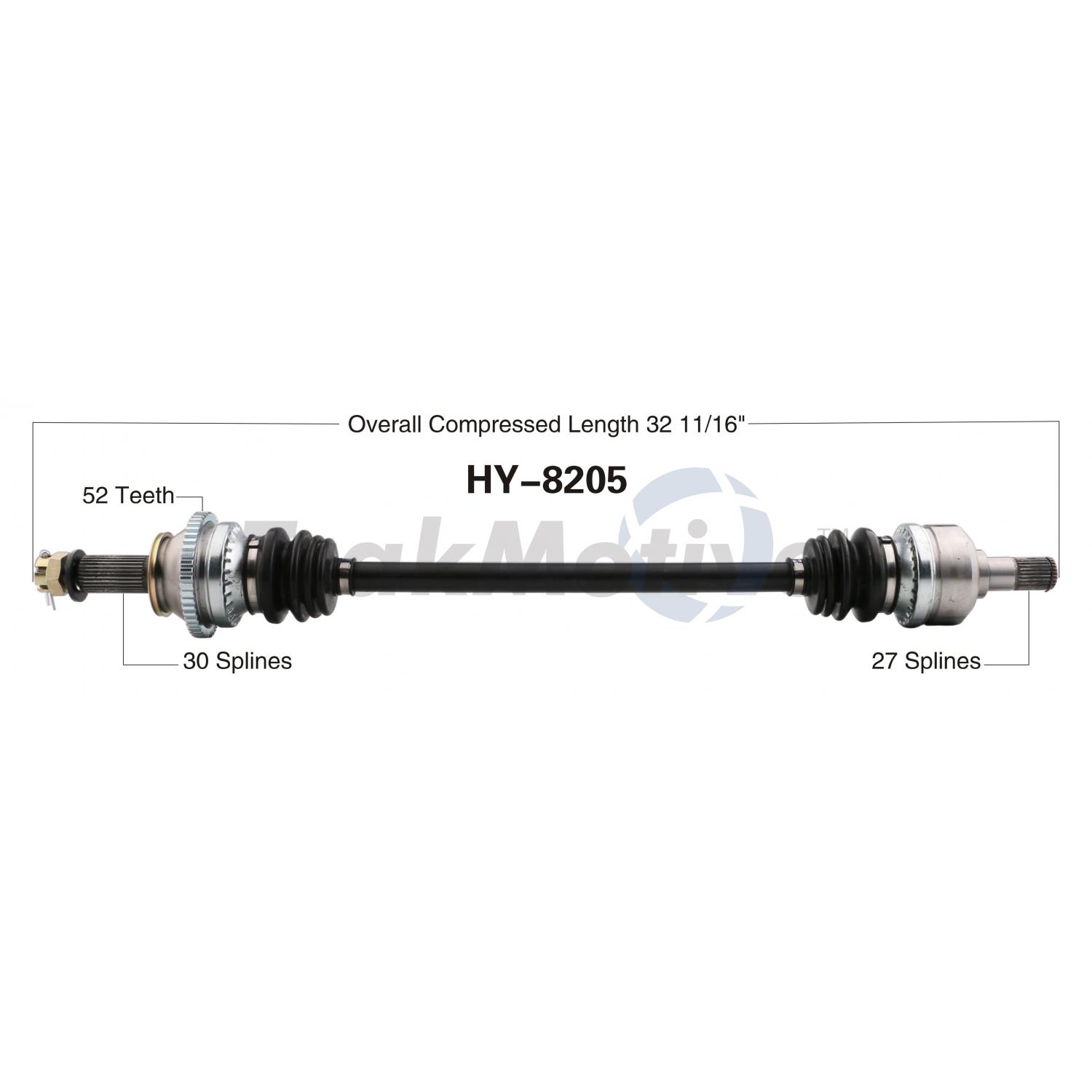 TrakMotive HY8205 - CV Axle Shaft TrakMotive HY8205 CV Axle Shaft product image 1 of 3